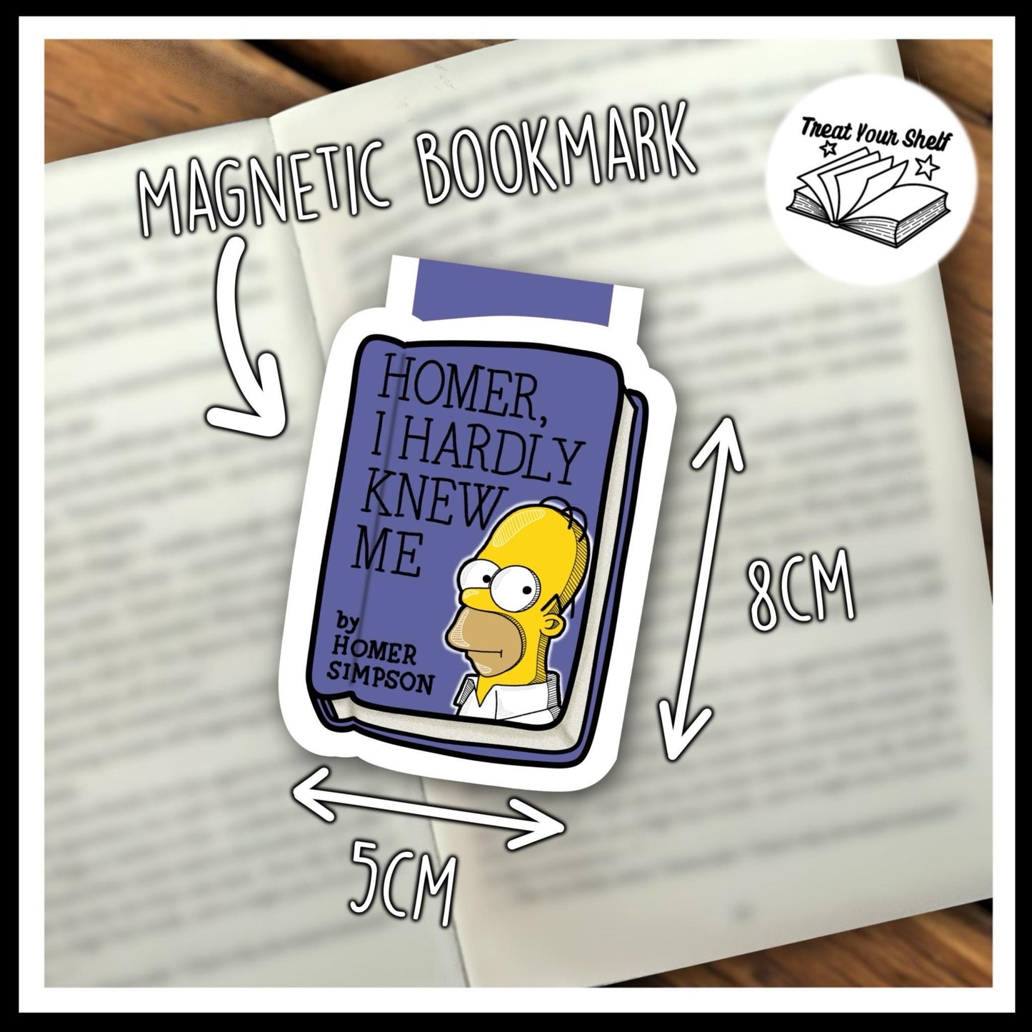 'Homer's Novel' (The Simpsons inspired) Magnetic Bookmark