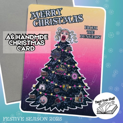 Dungeon Crawler Carl inspired Christmas Tree Card